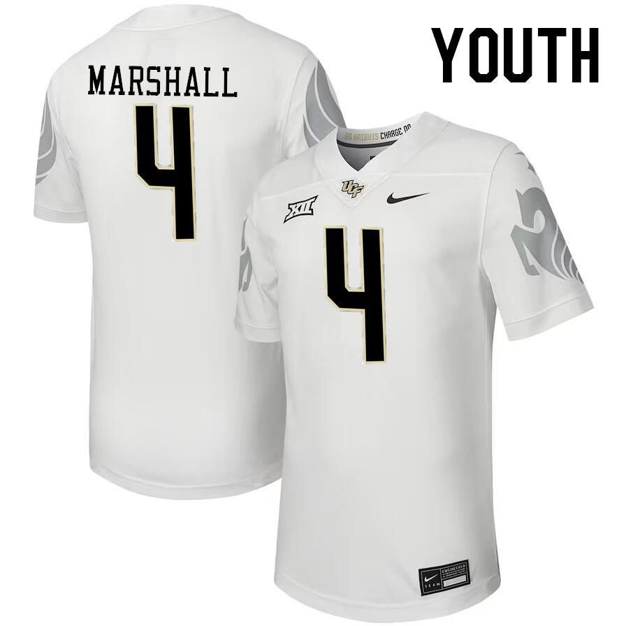 Youth #4 Braeden Marshall UCF Knights Big 12 Conference College Football Jerseys Stitched-Black